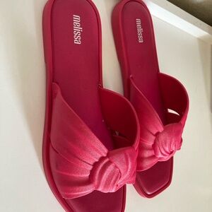 Melissa Women's Vibrant Pink Knotted Slide Sandals